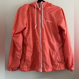 Columbia Rain Jacket Women’s Small Pink Outdoor Hiking Fleece Lined